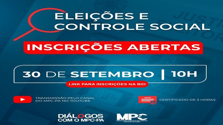 4ª edição do Diálogos com o MPC-PA acontece no dia 30 de setembro